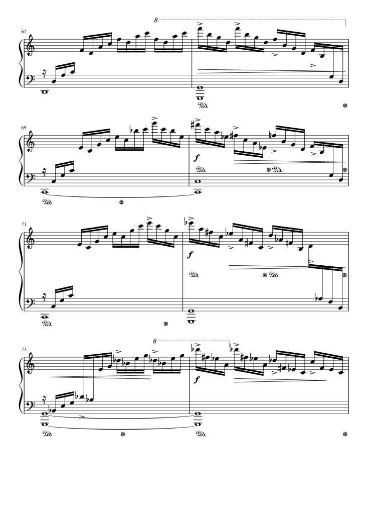 Page 8 of the piano sheet music PDF Piano – Etude op.10 no.1 (Waterfall) Chopin by Chopin