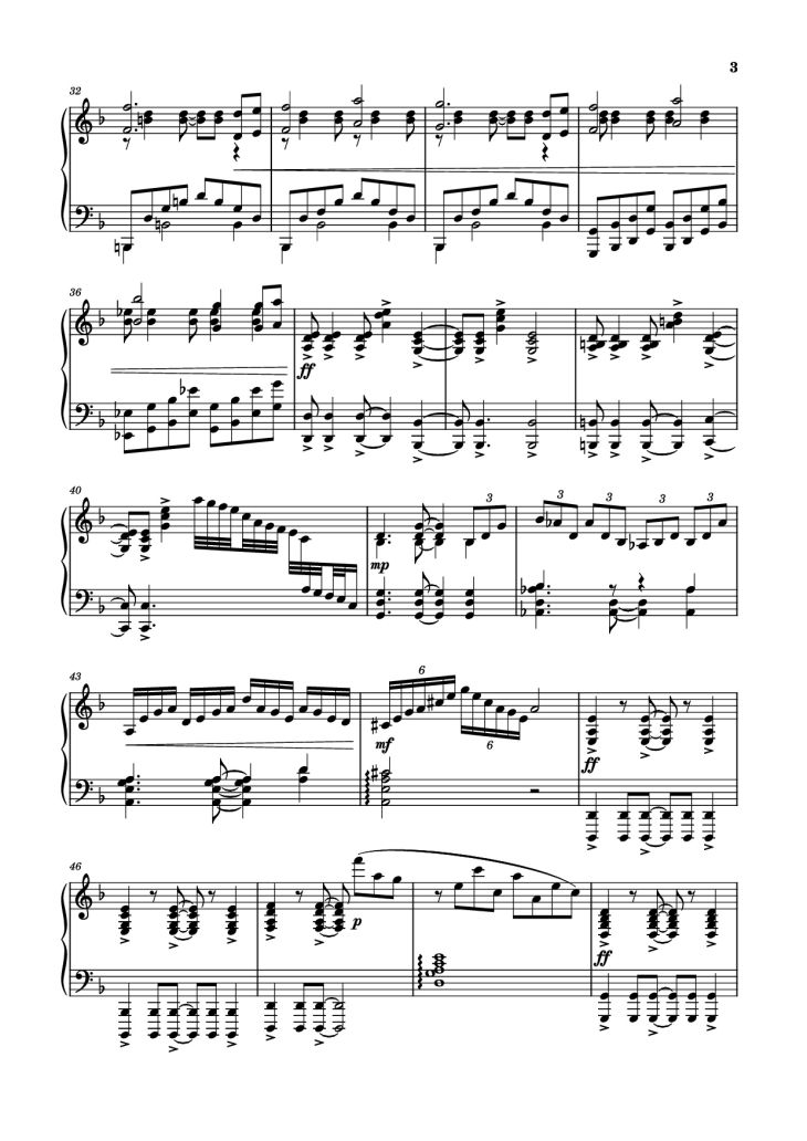 Page 3 of the piano sheet music PDF Piano – Testify Piano by Void (Mournfinale) feat. 星熊南巫