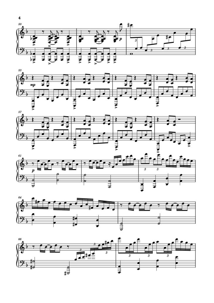 Page 4 of the piano sheet music PDF Piano – Testify Piano by Void (Mournfinale) feat. 星熊南巫