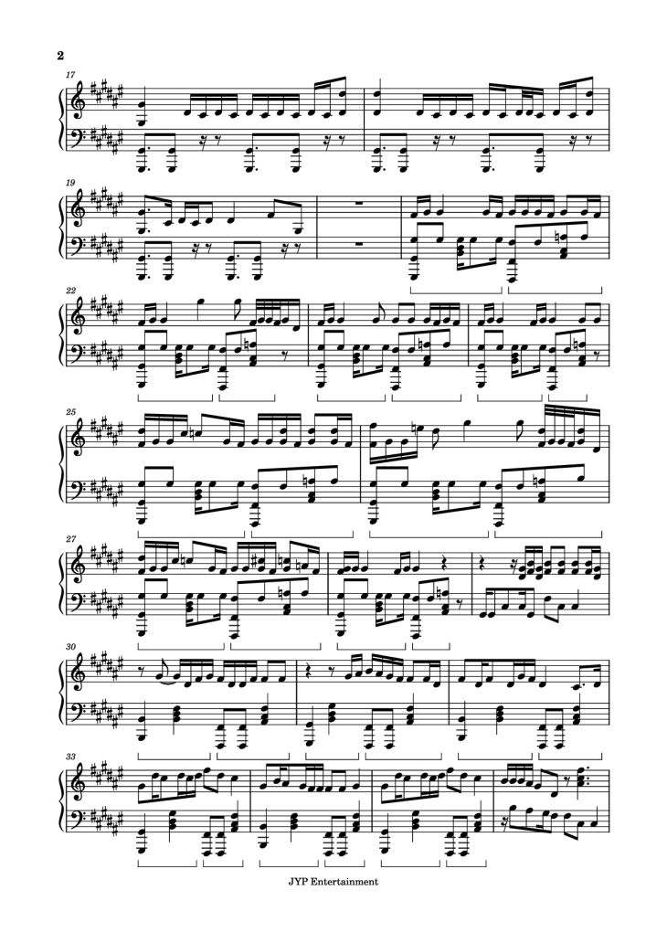 Page 2 of the piano sheet music PDF Piano – MANIAC Piano by Cover by blueberrieszn