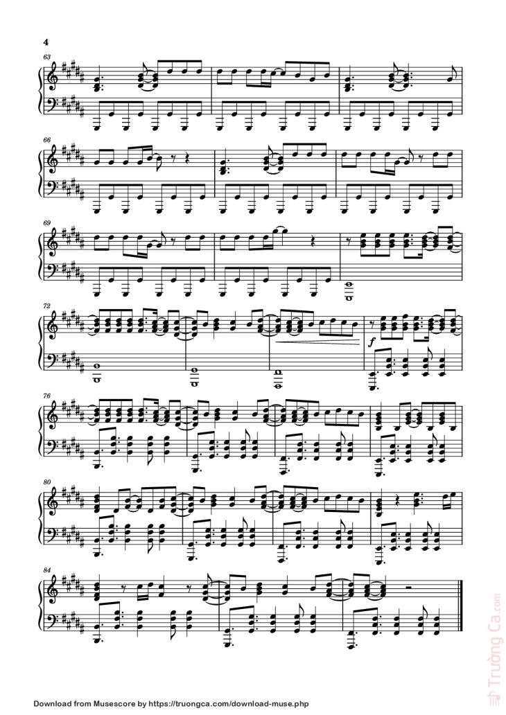 Page 4 of the piano sheet music PDF Piano – Before You Leave Me Piano by Alex Warren