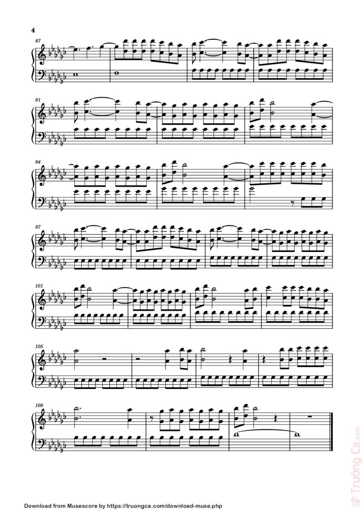 Page 4 of the piano sheet music PDF Piano – Tattoo Piano by Wesley Steenbergen