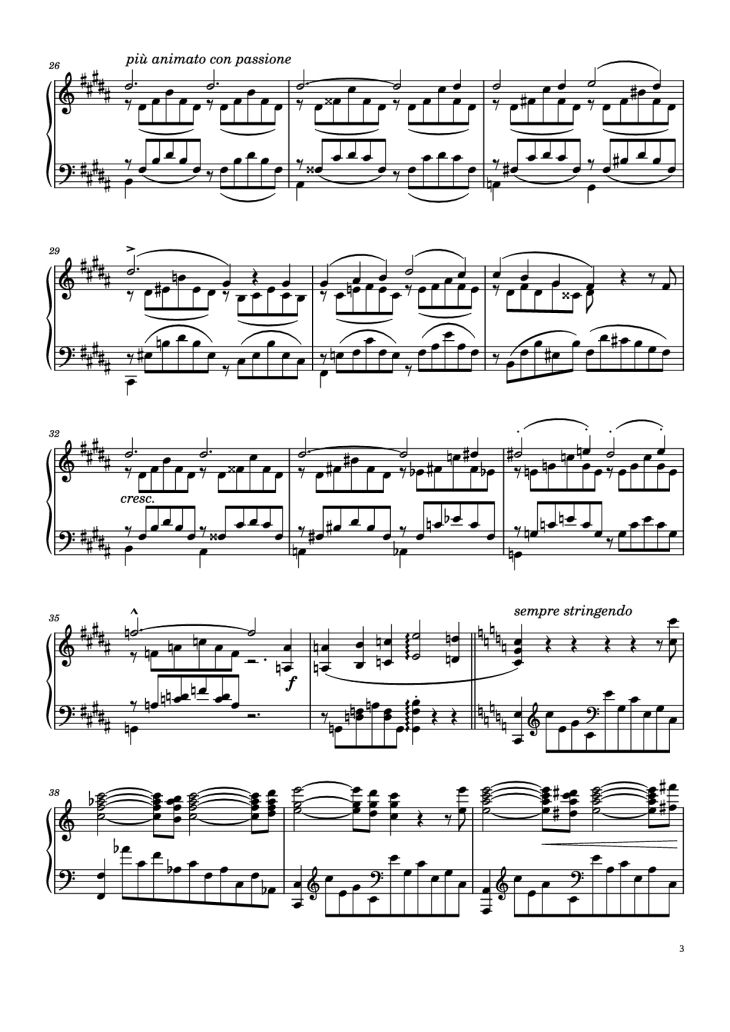 Page 3 of the piano sheet music PDF Piano – Liebestraum No. 3 in A♭ Major Piano by Franz Liszt