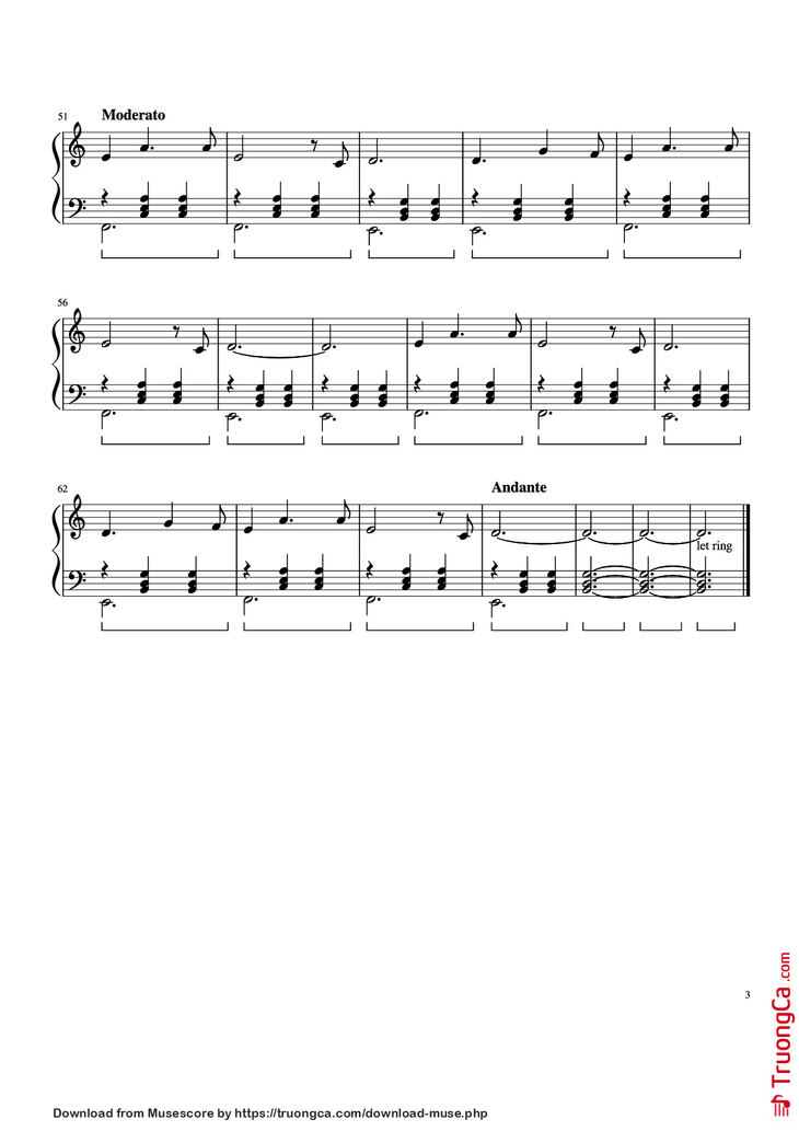 Page 3 of the piano sheet music PDF Piano – 日向敏文 - Reflections Piano by Undefined