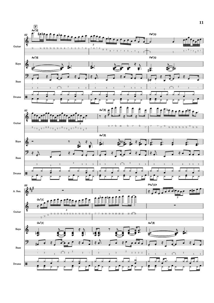 Page 11 of the piano sheet music PDF – Nab That Chap Piano by T-Square