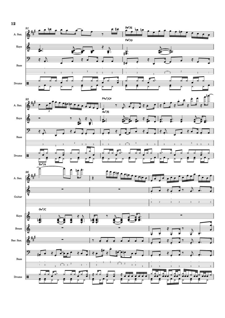 Page 12 of the piano sheet music PDF – Nab That Chap Piano by T-Square