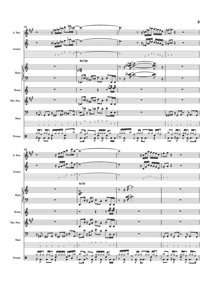 Page 3 of the piano sheet music PDF – Nab That Chap Piano by T-Square