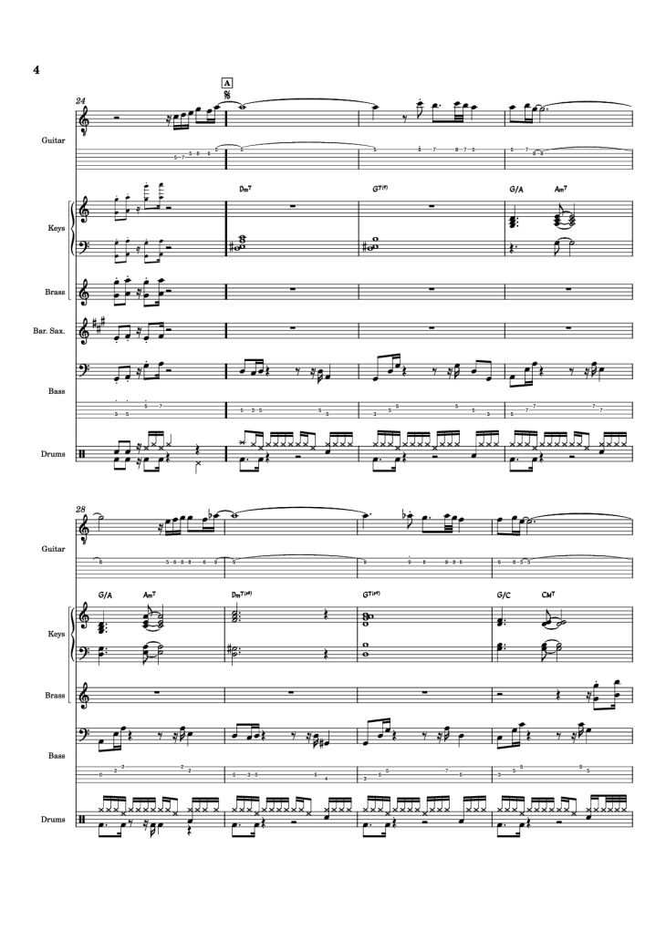 Page 4 of the piano sheet music PDF – Nab That Chap Piano by T-Square
