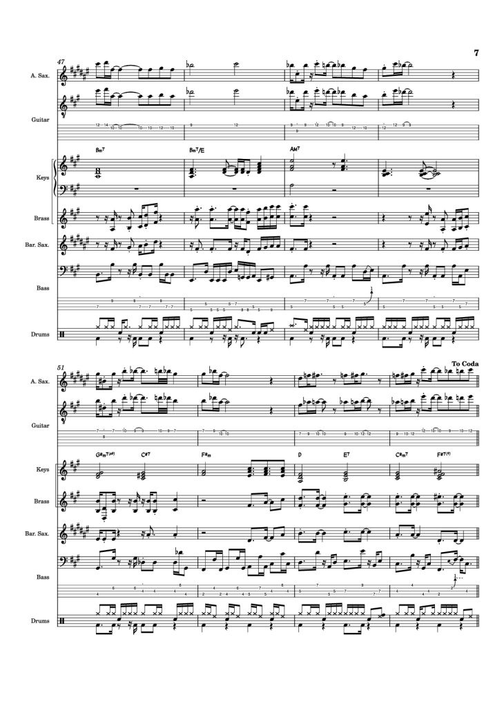 Page 7 of the piano sheet music PDF – Nab That Chap Piano by T-Square