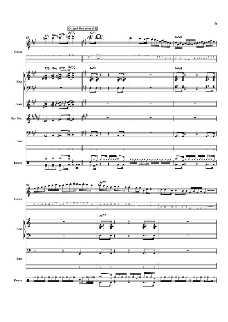 Page 9 of the piano sheet music PDF – Nab That Chap Piano by T-Square