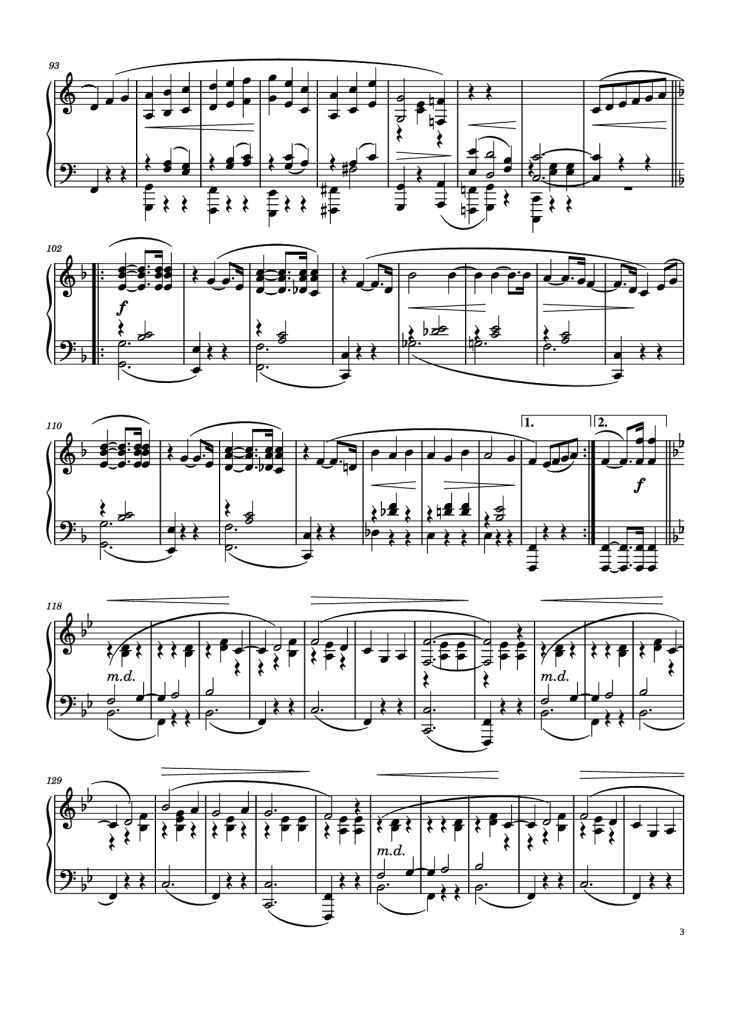 Page 3 of the piano sheet music PDF Piano – Je Te Veux Piano by Erik Satie