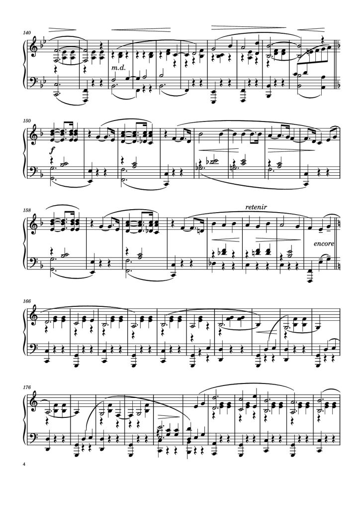 Page 4 of the piano sheet music PDF Piano – Je Te Veux Piano by Erik Satie