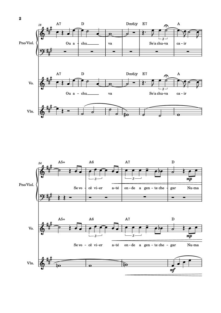 Page 2 of the piano sheet music PDF Piano – Dia Branco Piano by Geraldo Azevedo