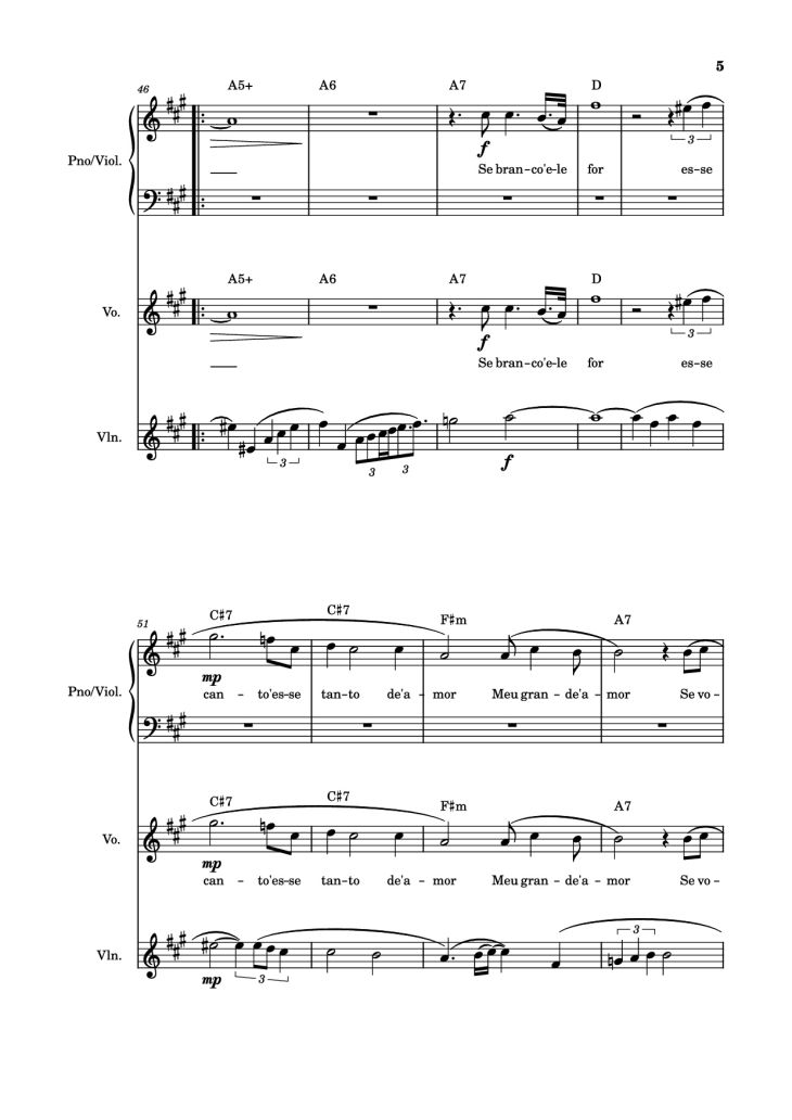 Page 5 of the piano sheet music PDF Piano – Dia Branco Piano by Geraldo Azevedo