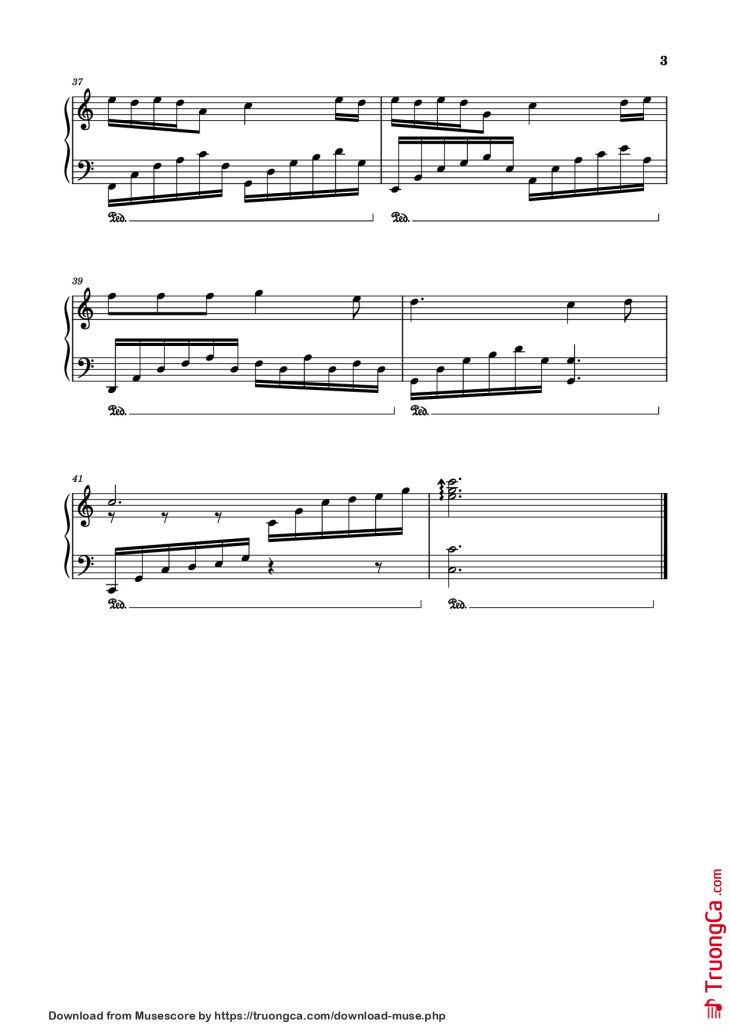 Page 3 of the piano sheet music PDF Piano – Chắc ai đó sẽ về Piano by Sơn Tùng M-TP