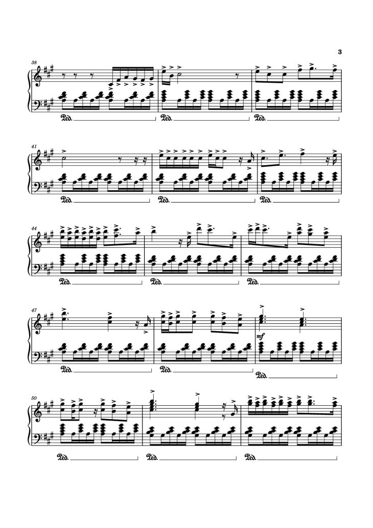 Page 3 of the piano sheet music PDF Piano – Die With A Smile Piano by Bruno Mars, Lady Gaga