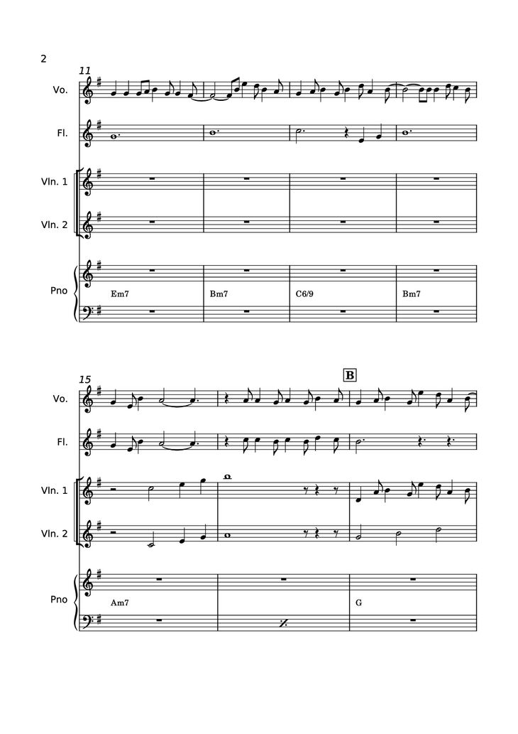 Page 2 of the piano sheet music PDF Piano – Explodir Piano by Ana Vitória