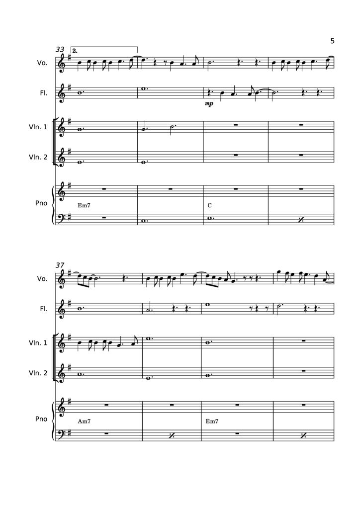 Page 5 of the piano sheet music PDF Piano – Explodir Piano by Ana Vitória