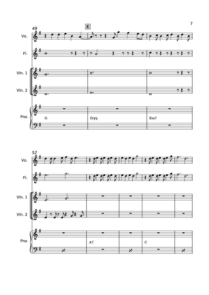 Page 7 of the piano sheet music PDF Piano – Explodir Piano by Ana Vitória