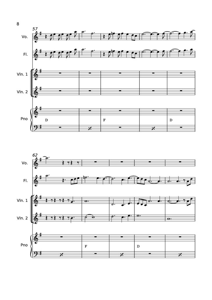 Page 8 of the piano sheet music PDF Piano – Explodir Piano by Ana Vitória