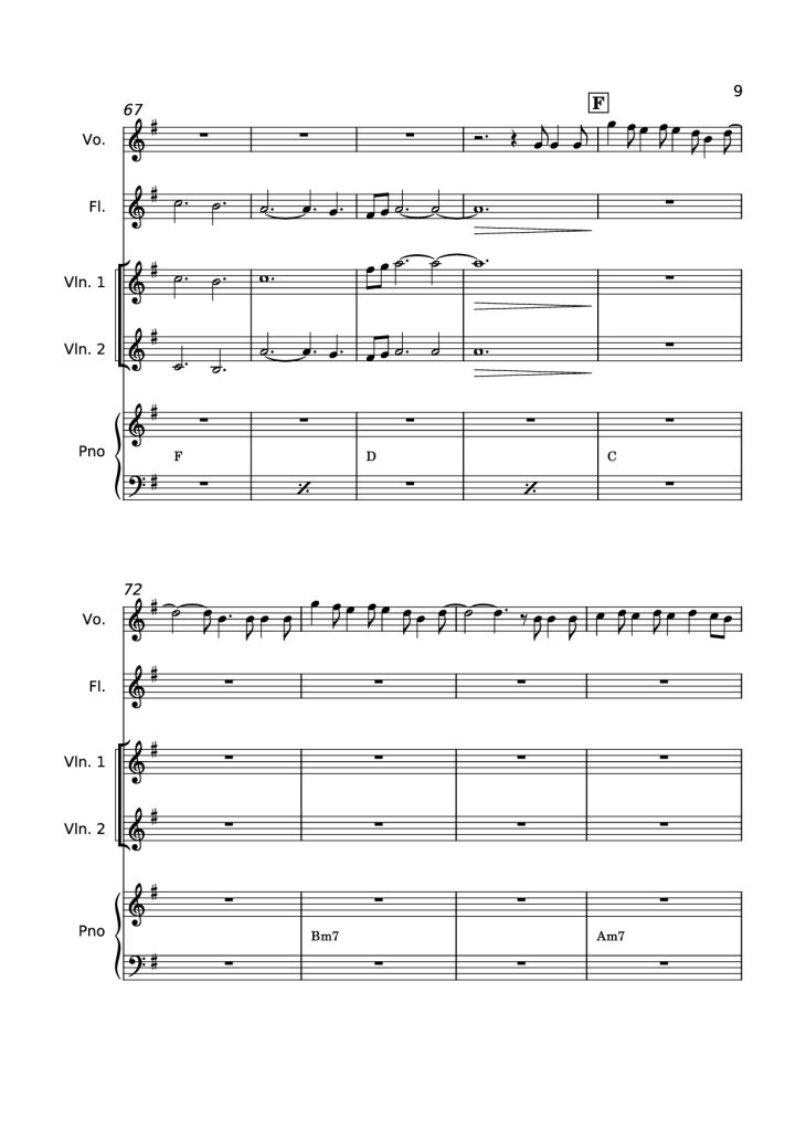 Page 9 of the piano sheet music PDF Piano – Explodir Piano by Ana Vitória