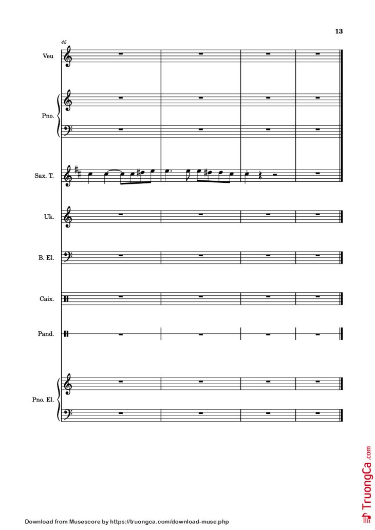Page 13 of the piano sheet music PDF Piano – I Can