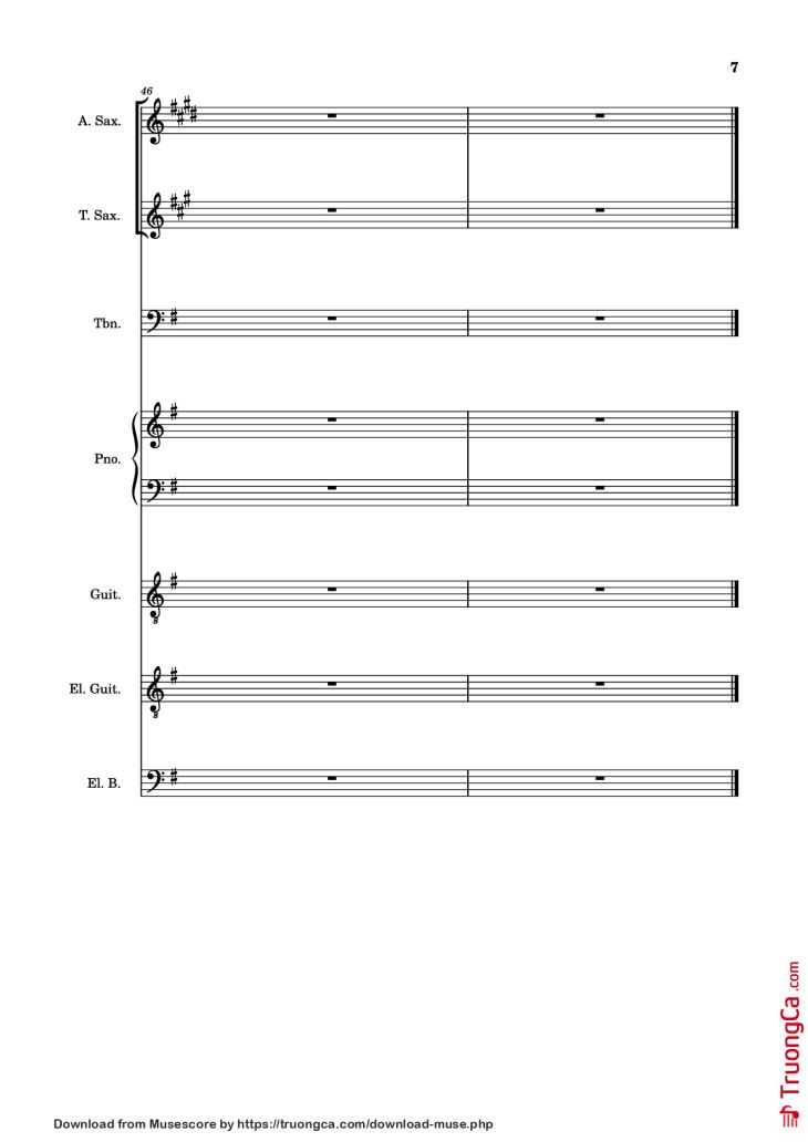 Page 7 of the piano sheet music PDF Piano – People are Strange Piano by JB