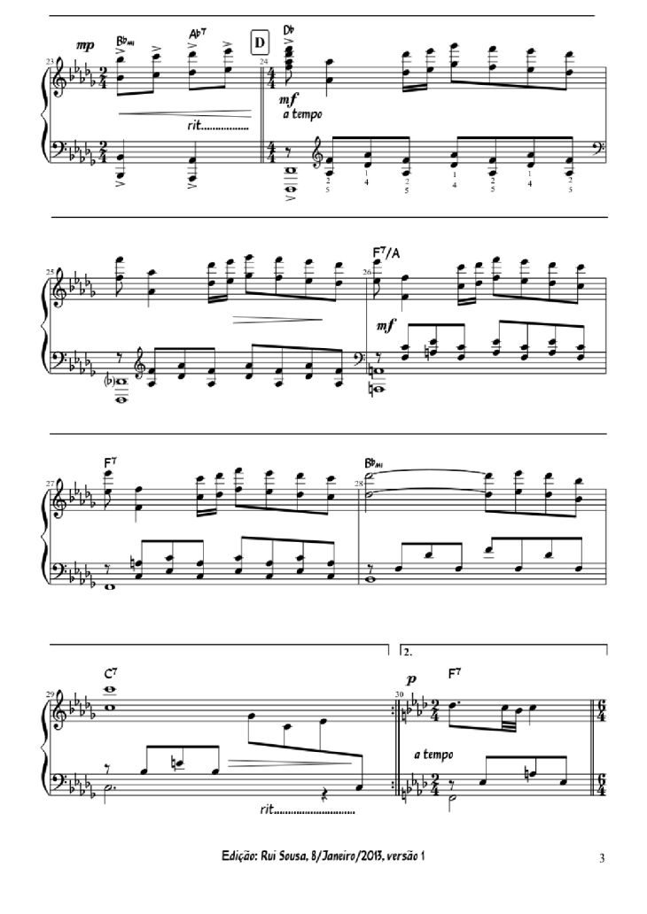 Page 3 of the piano sheet music PDF Piano – A Comme Amour Piano by Paul de Senneville