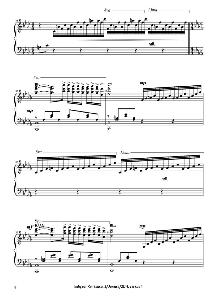 Page 4 of the piano sheet music PDF Piano – A Comme Amour Piano by Paul de Senneville
