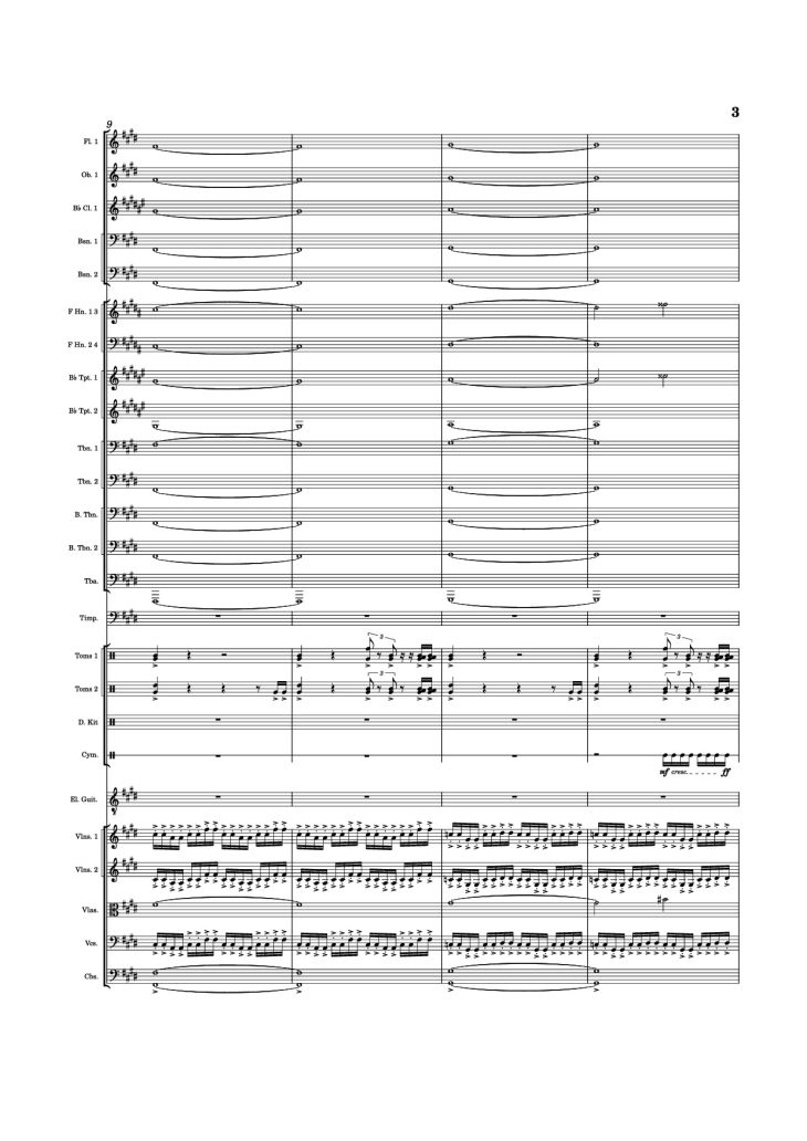 Page 3 of the piano sheet music PDF – Anthem of Hope by Mason J. Asimos