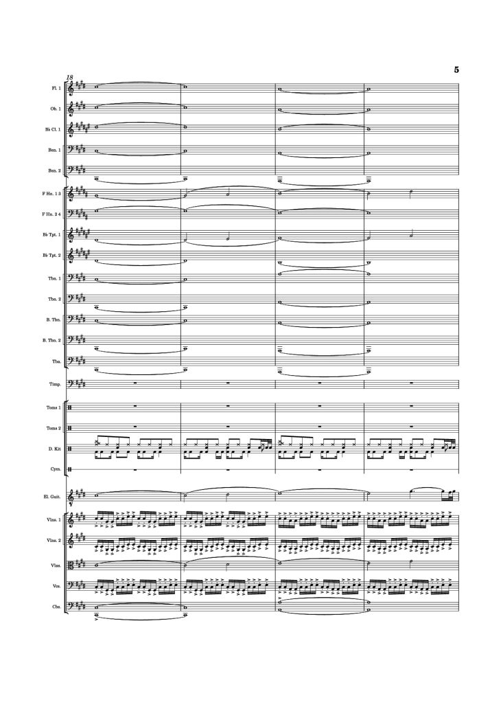 Page 5 of the piano sheet music PDF – Anthem of Hope by Mason J. Asimos