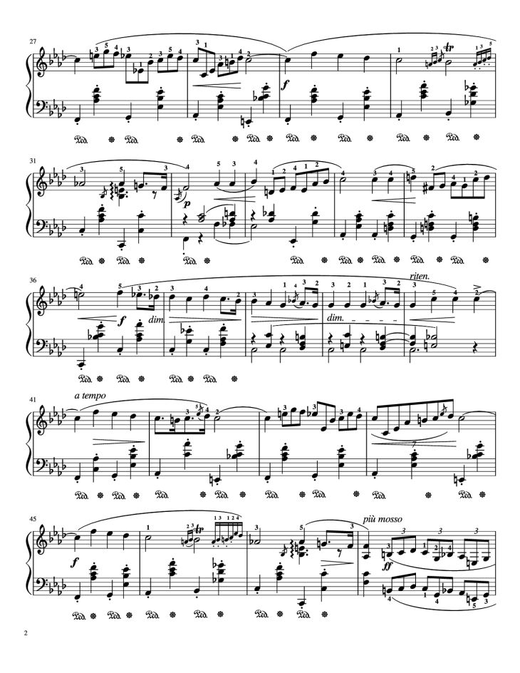 Page 2 of the piano sheet music PDF Piano – Nocturne Op. 55, No. 1 Piano by Chopin