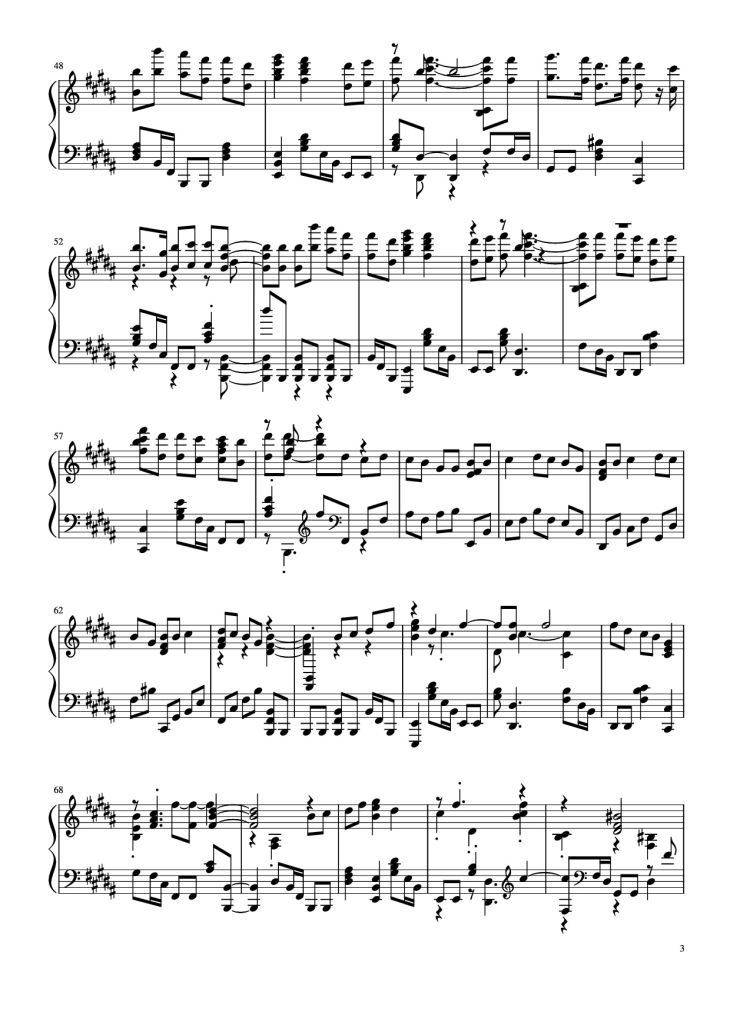 Page 3 of the piano sheet music PDF Piano – Đừng làm trái tim anh đau Piano by Bởi: Sơn Tùng M-PT