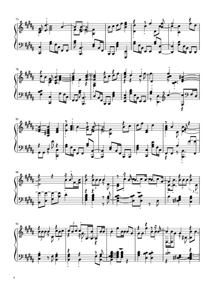 Page 4 of the piano sheet music PDF Piano – Đừng làm trái tim anh đau Piano by Bởi: Sơn Tùng M-PT