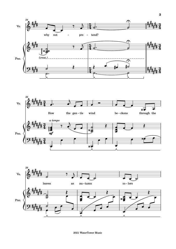 Page 3 of the piano sheet music PDF Piano – Into the Unknown Piano by The Blasting Company