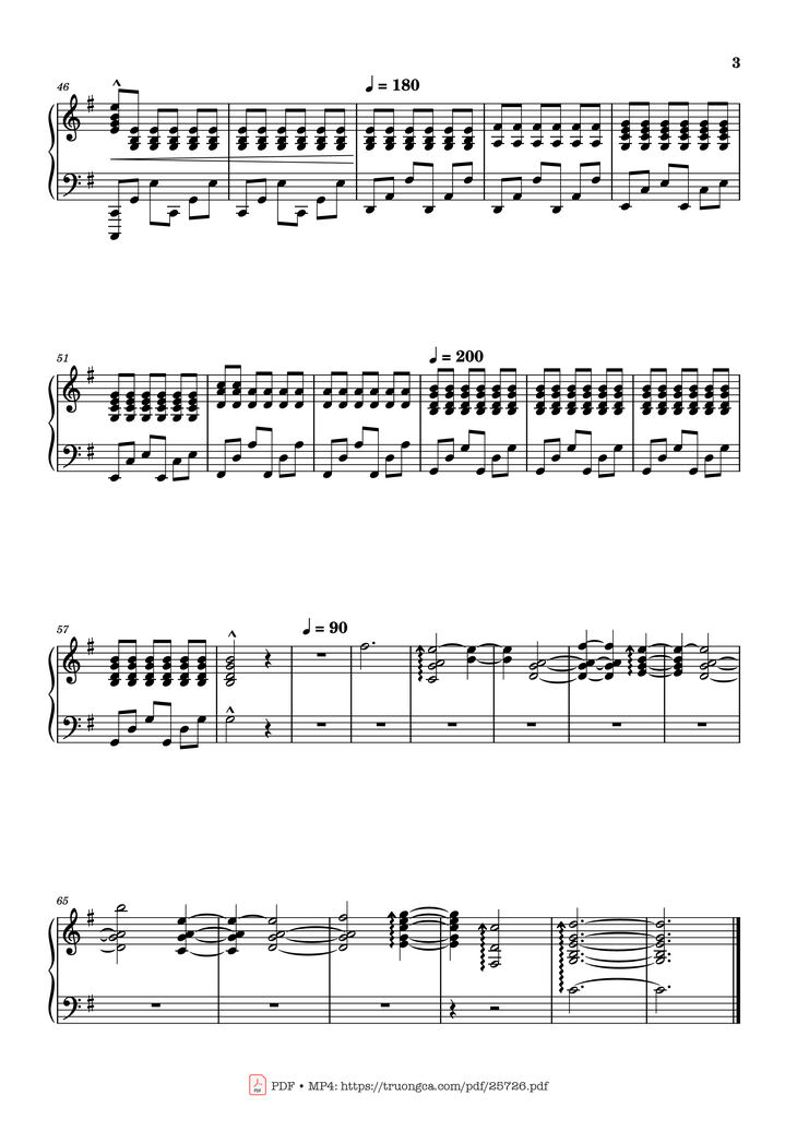 Page 3 of the piano sheet music PDF Piano – Can You Hear The Music Piano Easy by Oppenheimer