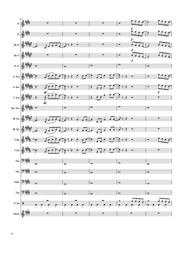 Page 14 of the piano sheet music PDF Piano – Weathering With You - Grand Escape Piano by Arr. Gracia