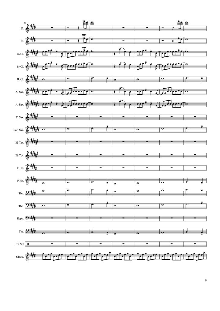 Page 9 of the piano sheet music PDF Piano – Weathering With You - Grand Escape Piano by Arr. Gracia
