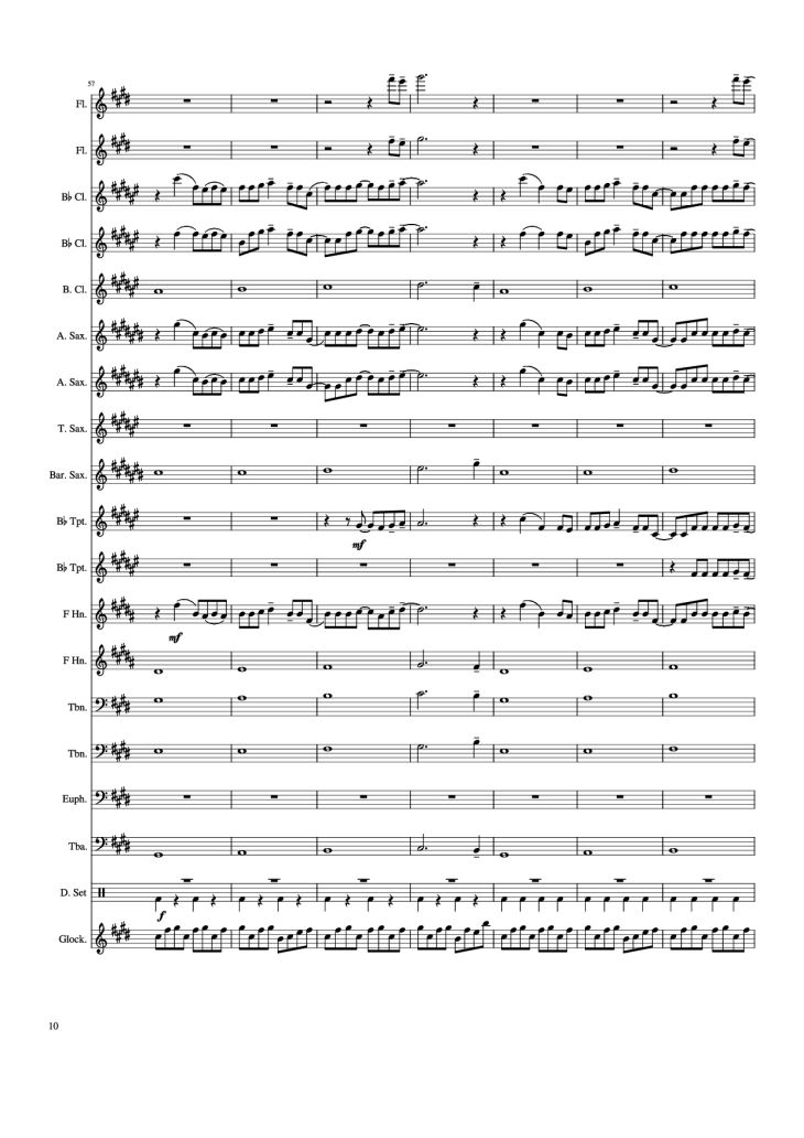 Page 10 of the piano sheet music PDF Piano – Weathering With You - Grand Escape Piano by Arr. Gracia