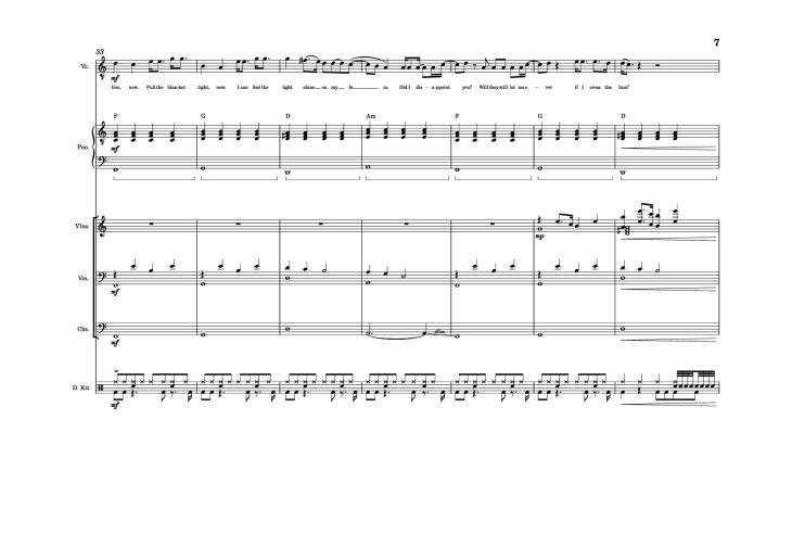Page 7 of the piano sheet music PDF – The Line Piano by Twenty one pilots