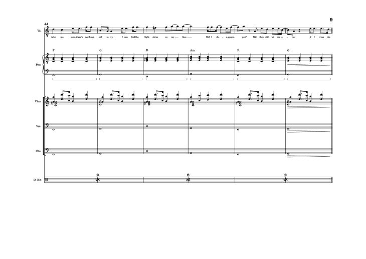 Page 9 of the piano sheet music PDF – The Line Piano by Twenty one pilots