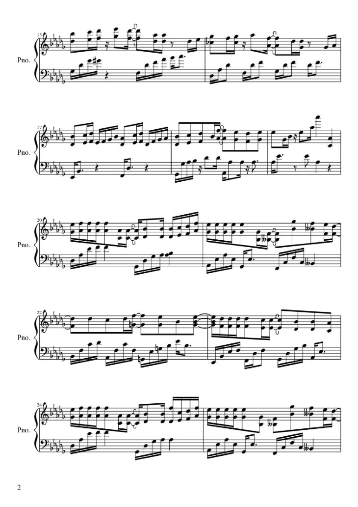 Page 2 of the piano sheet music PDF Piano – Nothing Gonna Change My Love For You Piano by George Benson