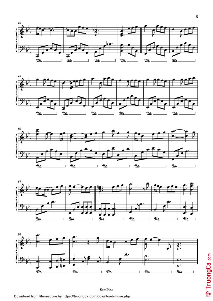 Page 3 of the piano sheet music PDF – Reckless Piano by Piano cover by Montechait & PianellaPiano