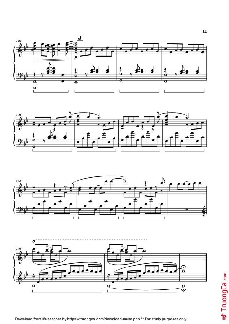 Page 11 of the piano sheet music PDF Piano – unravel Piano by Animenz