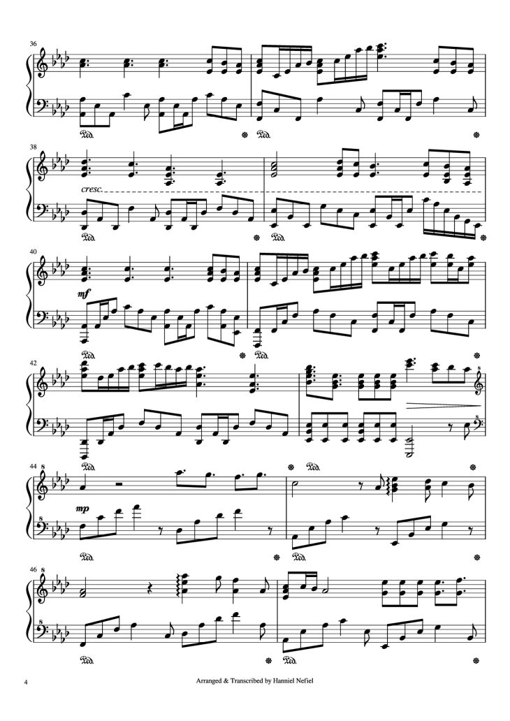 Page 4 of the piano sheet music PDF Piano – Perfect Piano by Ed Sheeran
