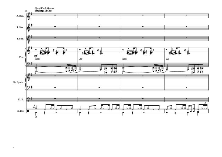 Page 4 of the piano sheet music PDF Piano Guitar Tab – 176th Street Piano by Transcribed by