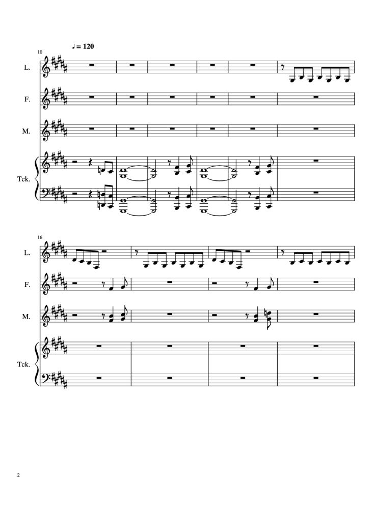 Page 2 of the piano sheet music PDF Piano – The Ballad Of Sara Berry Piano by Music and Lyrics by
