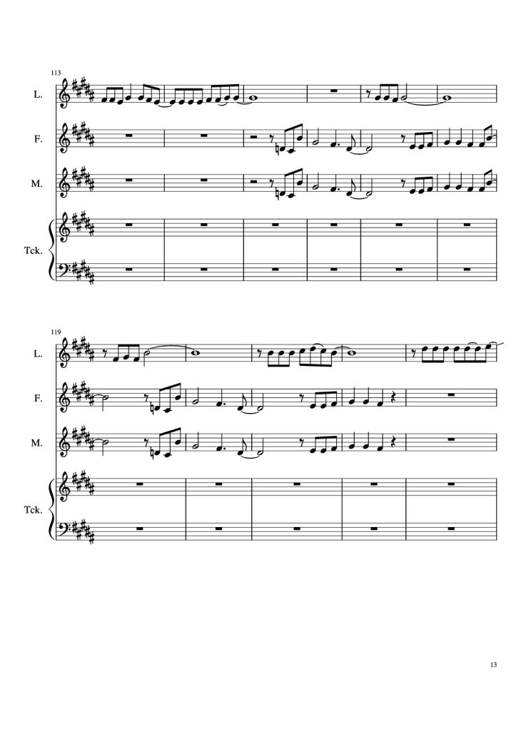Page 13 of the piano sheet music PDF Piano – The Ballad Of Sara Berry Piano by Music and Lyrics by
