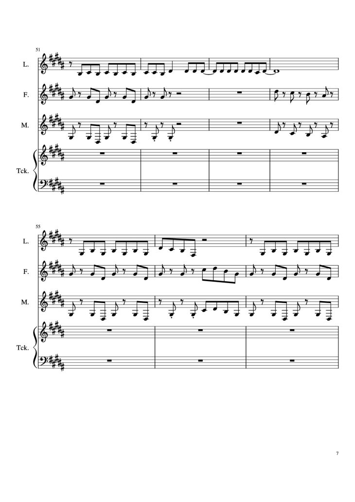 Page 7 of the piano sheet music PDF Piano – The Ballad Of Sara Berry Piano by Music and Lyrics by