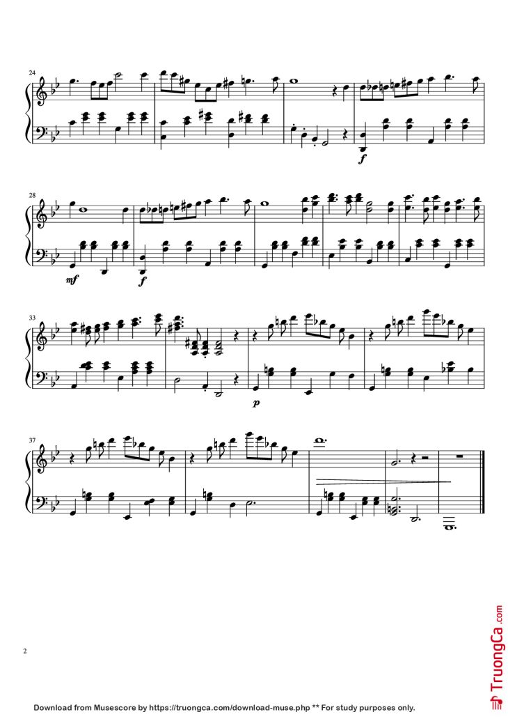 Page 2 of the piano sheet music PDF Piano – Debutante Waltz for Piano by Evan Call